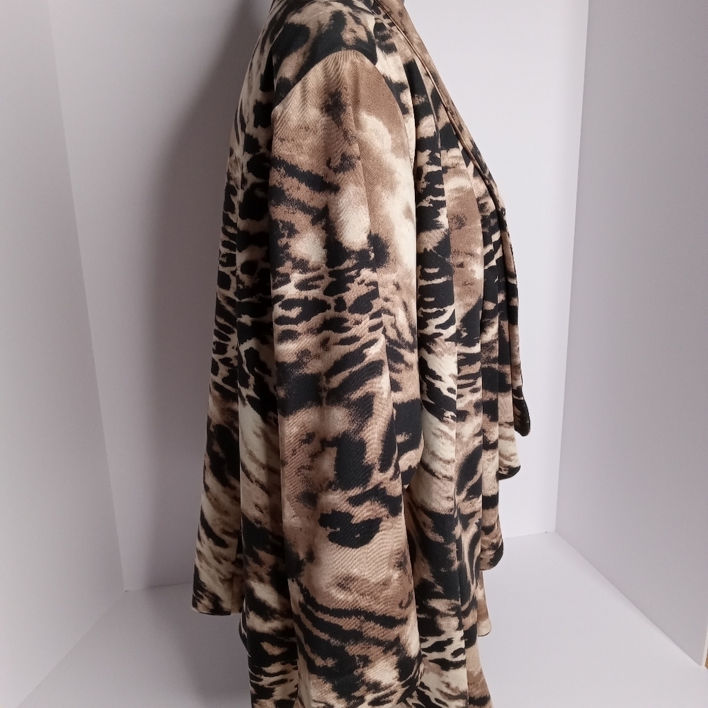 CHRISTOPHER & BANKS ANIMAL PRINT JACKET SIZE‎ XL BROWN-BLACK-TAN NWT - Picture 3 of 8